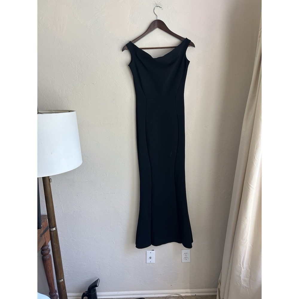 Chiara Boni Couture Sissel Rose Long Designer Gown 6 Maxi Dress Black Formal 42 - Picture 10 of 10